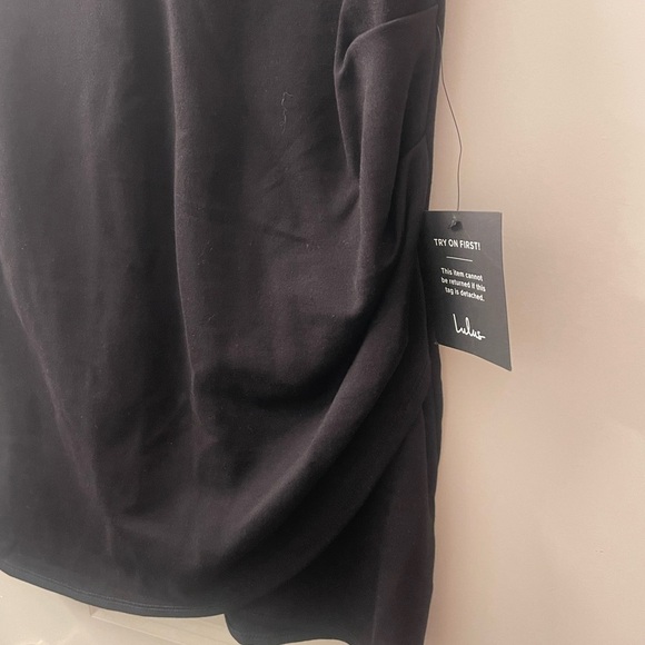 Lulu's Classic Black Mini cocktail Dress - Picture 3 of 8